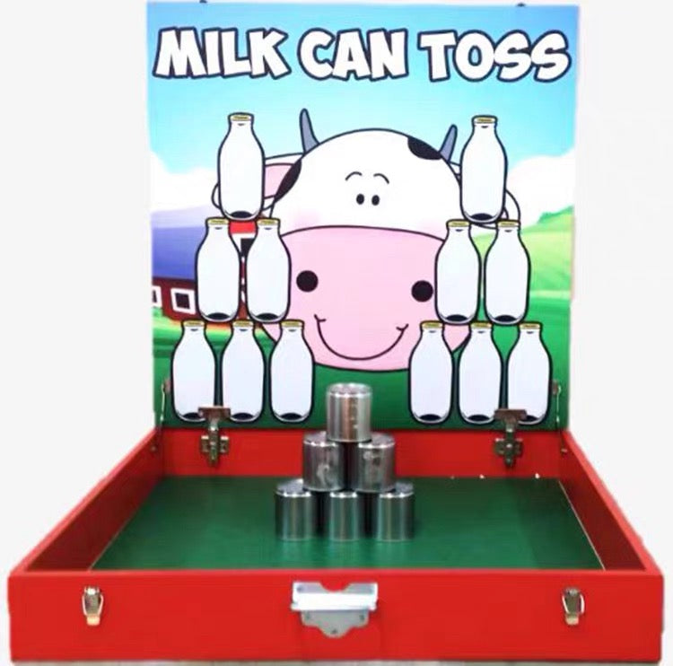 Milk can toss